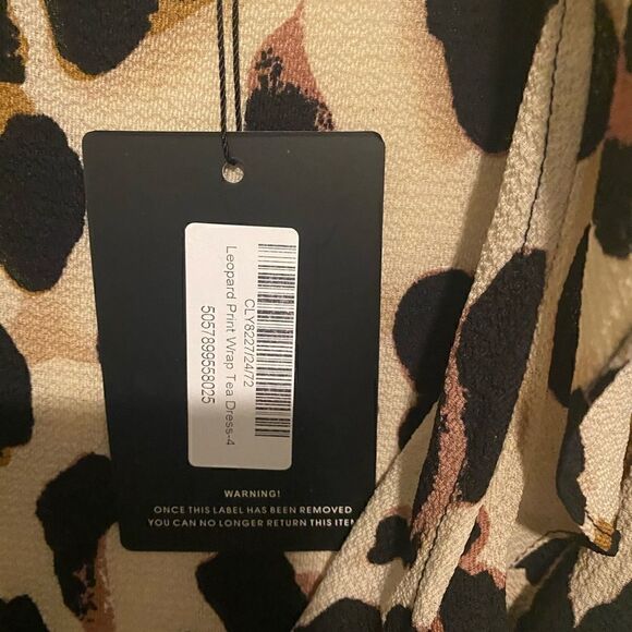 [prettylittlething] BNWT leopard print wrap tea dress #1 - Picture 6 of 13